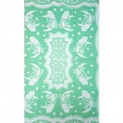 "Ермошка" одеяло байковое хлопчатобумажное жаккардовое зелёное 57-5ЕТОЖ